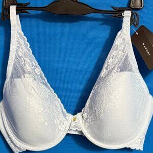 BRAND NEW NWT $76.00 NATORI 36DD / 36 DD CHERRY BLOSSOM CONVERTIBLE BRA IN BLUE
